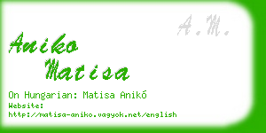 aniko matisa business card
